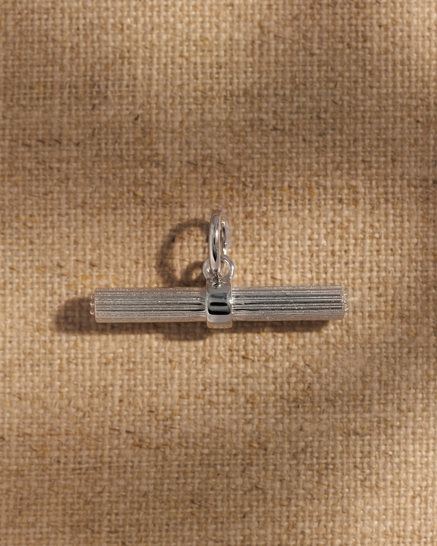 LEXI Faceted T-Bar Pendant - Silver