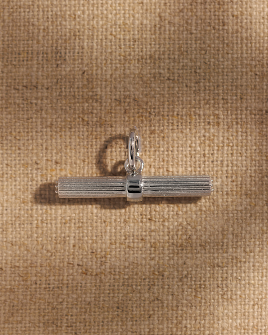 LEXI Faceted T-Bar Pendant - Silver