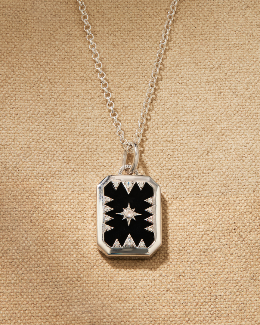 TALISMAN Onyx Pendant - Silver