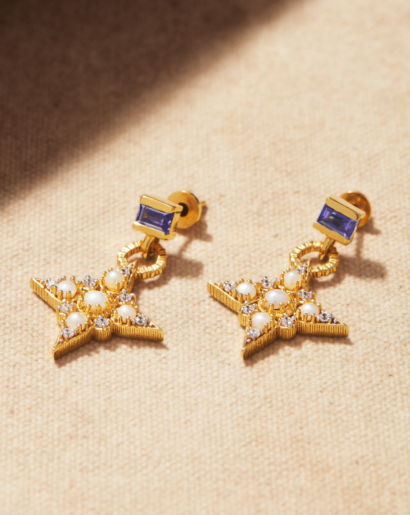 CELESTE Earrings - Lilac Pearl