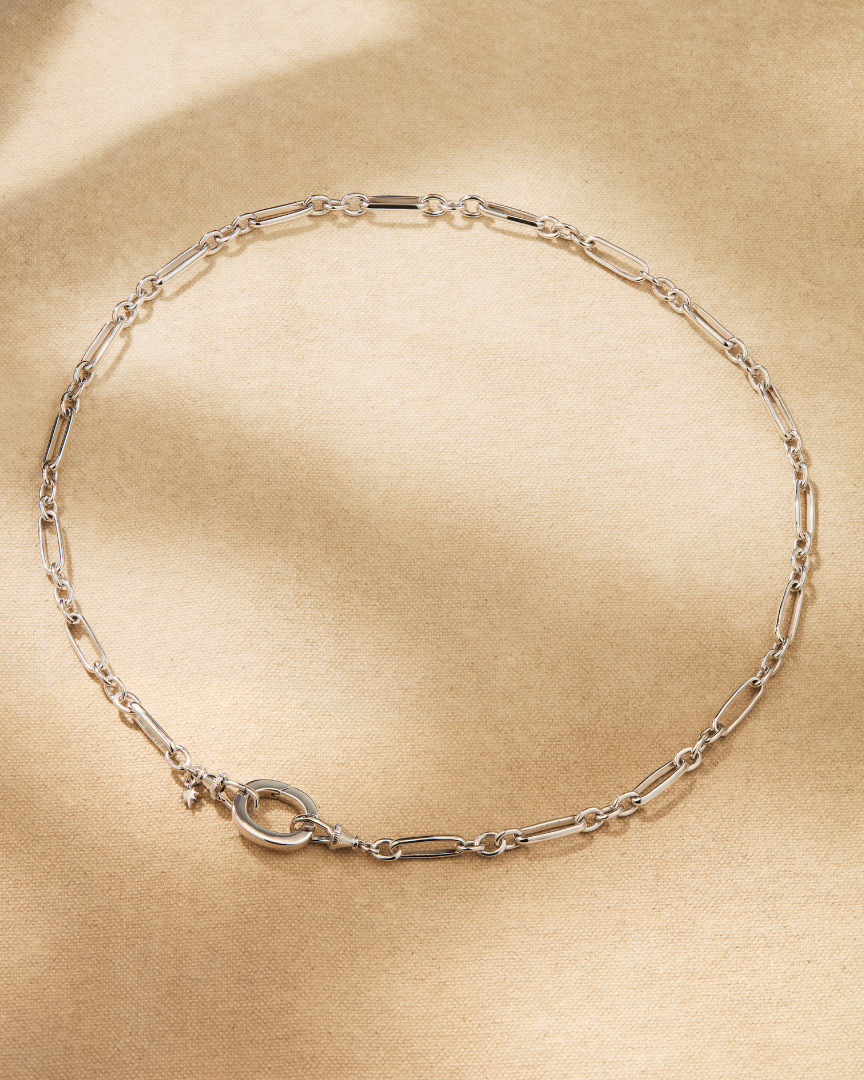 TABITHA Paperclip Chain Necklace - Silver
