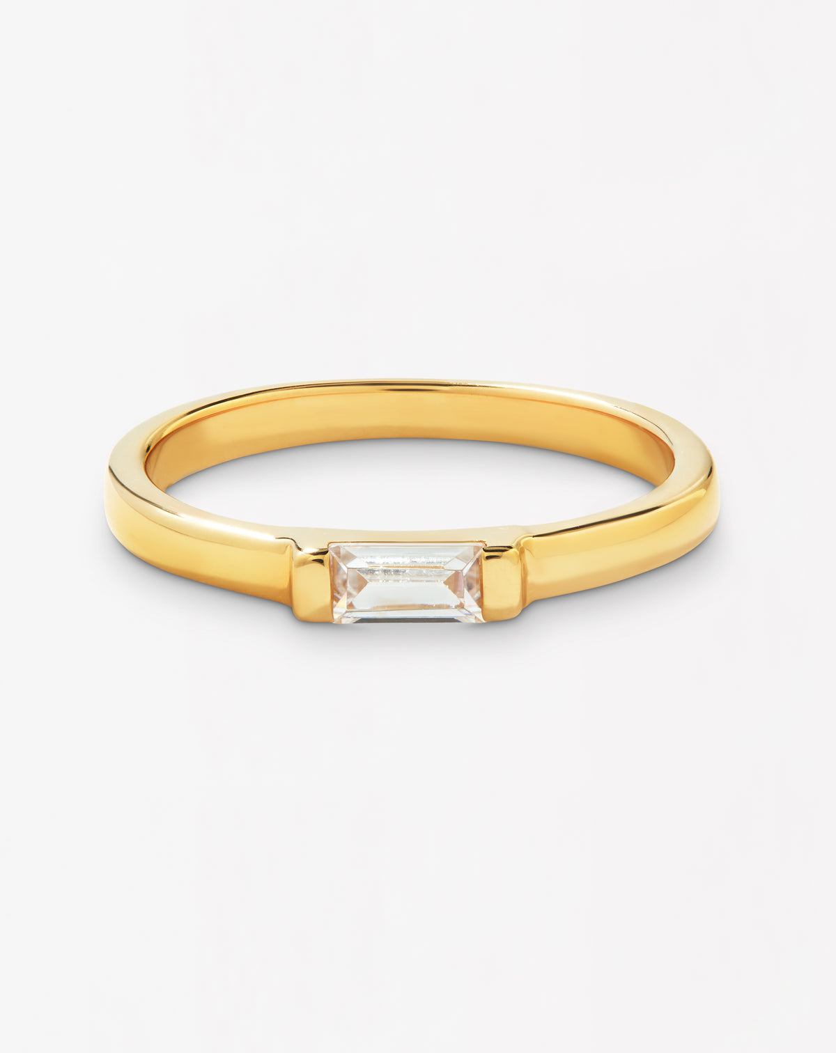 Single hot sale baguette ring