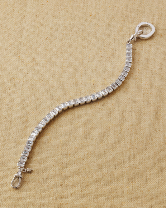 ETTA Emerald Cut Bracelet - Silver