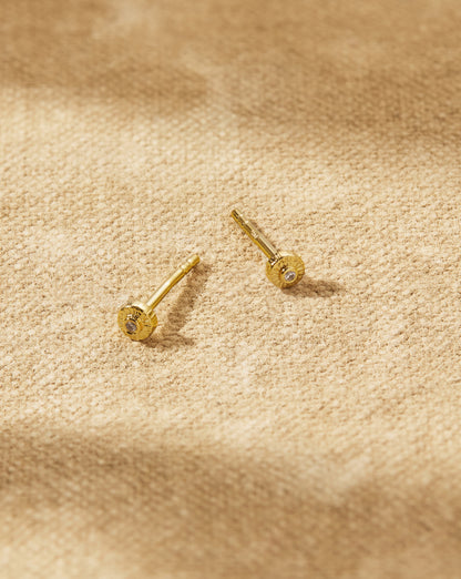 Soleil Small Gold Sun Studs