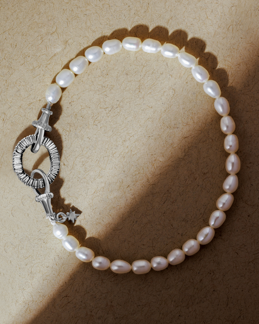 AERIN Pearl Bracelet - Silver