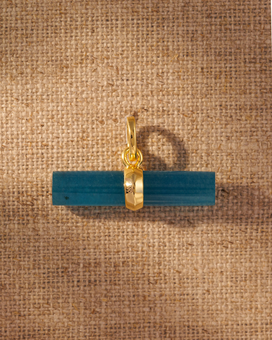 T-Bar Pendant- Teal Quartz