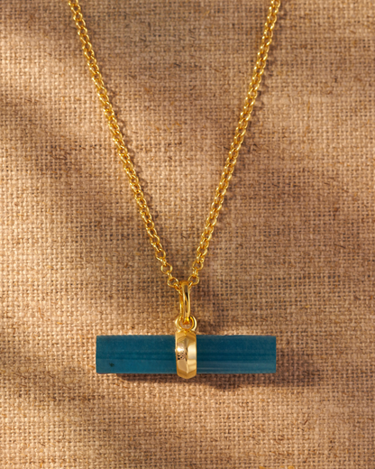 Teal Quartz T-Bar / IVY Necklace Set