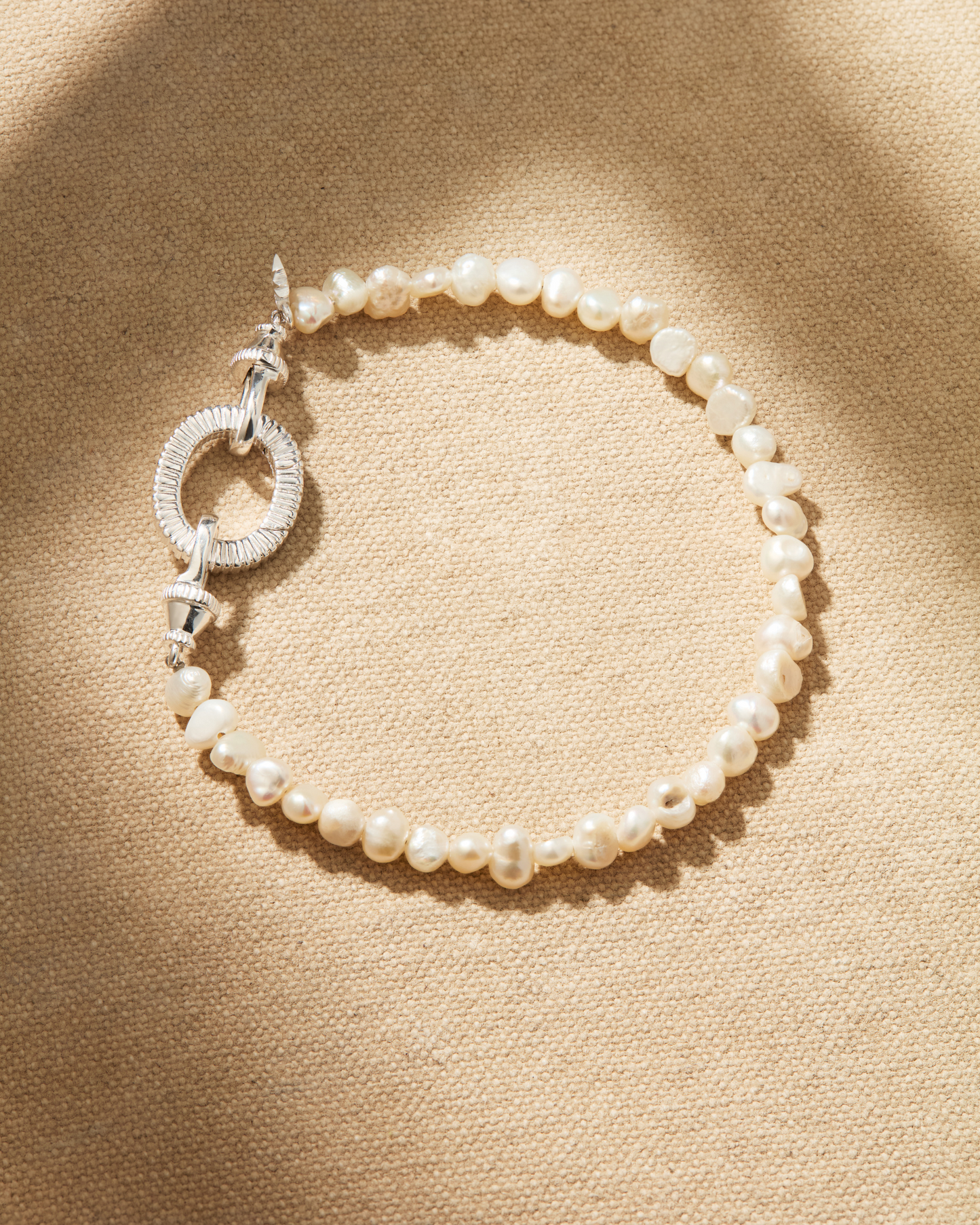 AMBER Baroque Pearl Bracelet - Silver