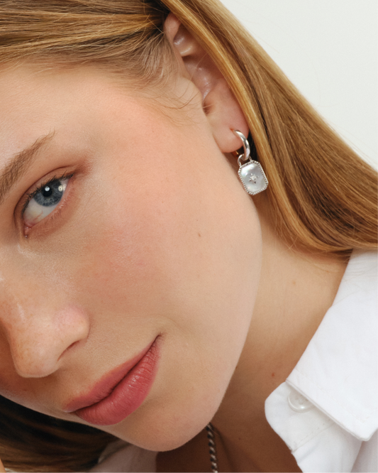 TAVI Pearl Earring Charms - Silver