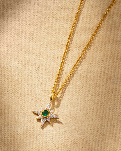 NORTH STAR Necklace - Emerald