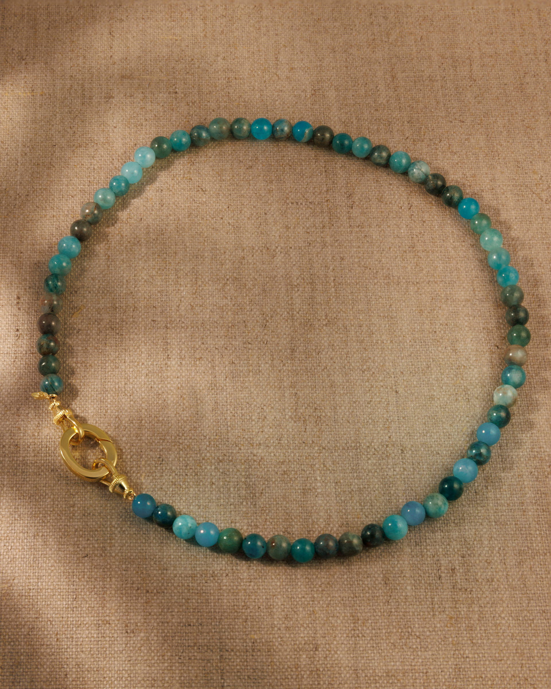 Azura opaque apatite beaded necklace