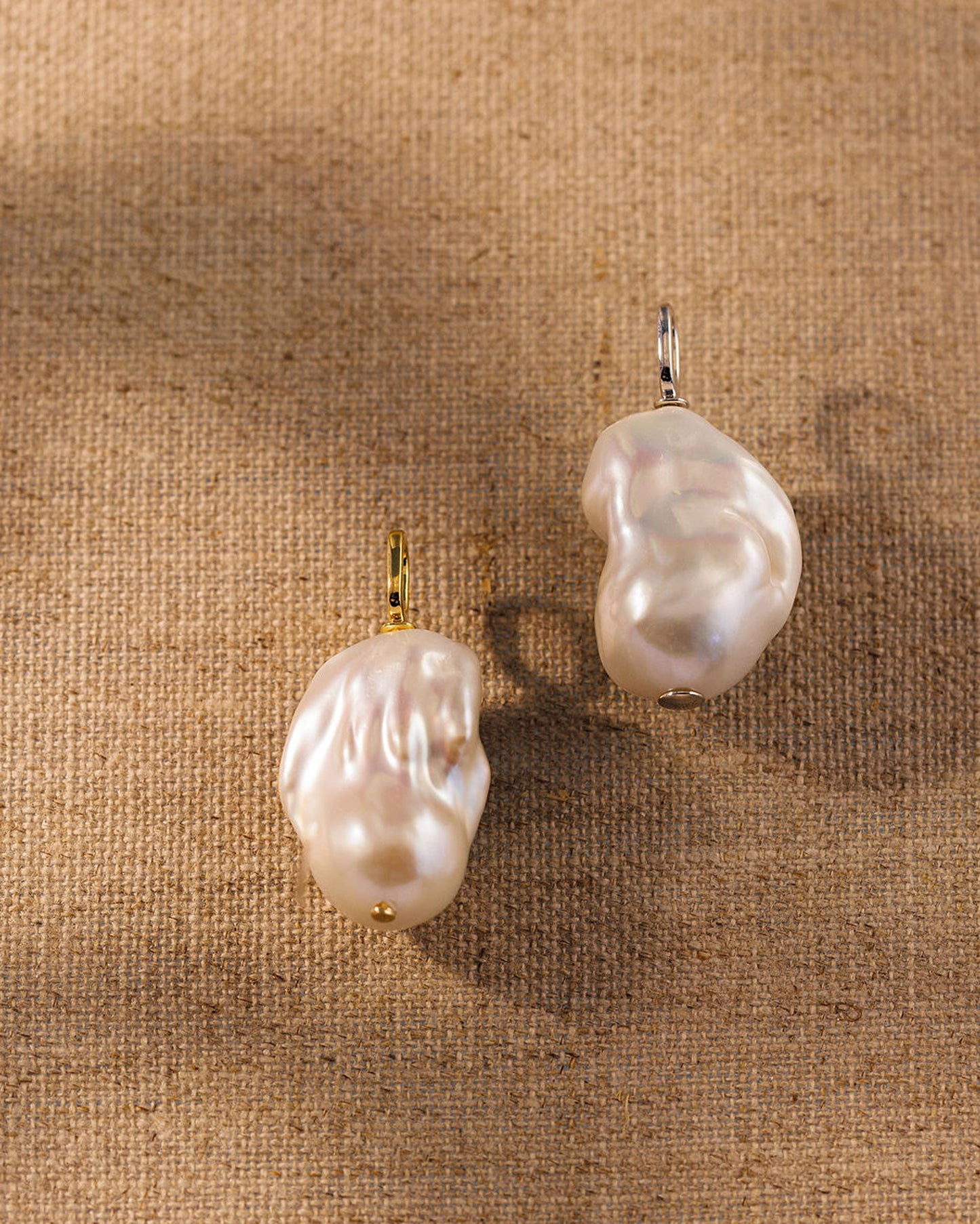 Unique freshwater pearl charms designed to attach to chain necklaces