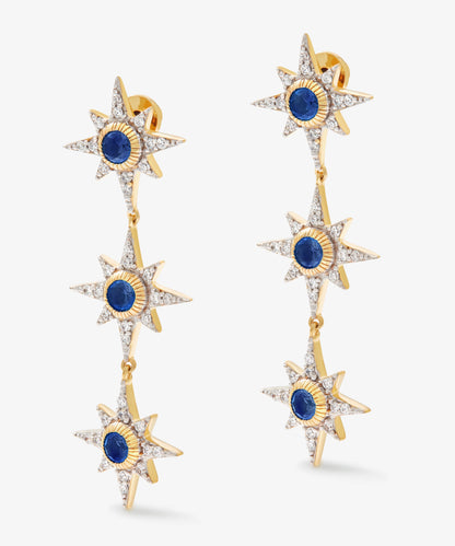 LYRA Statement Earrings - Sapphire