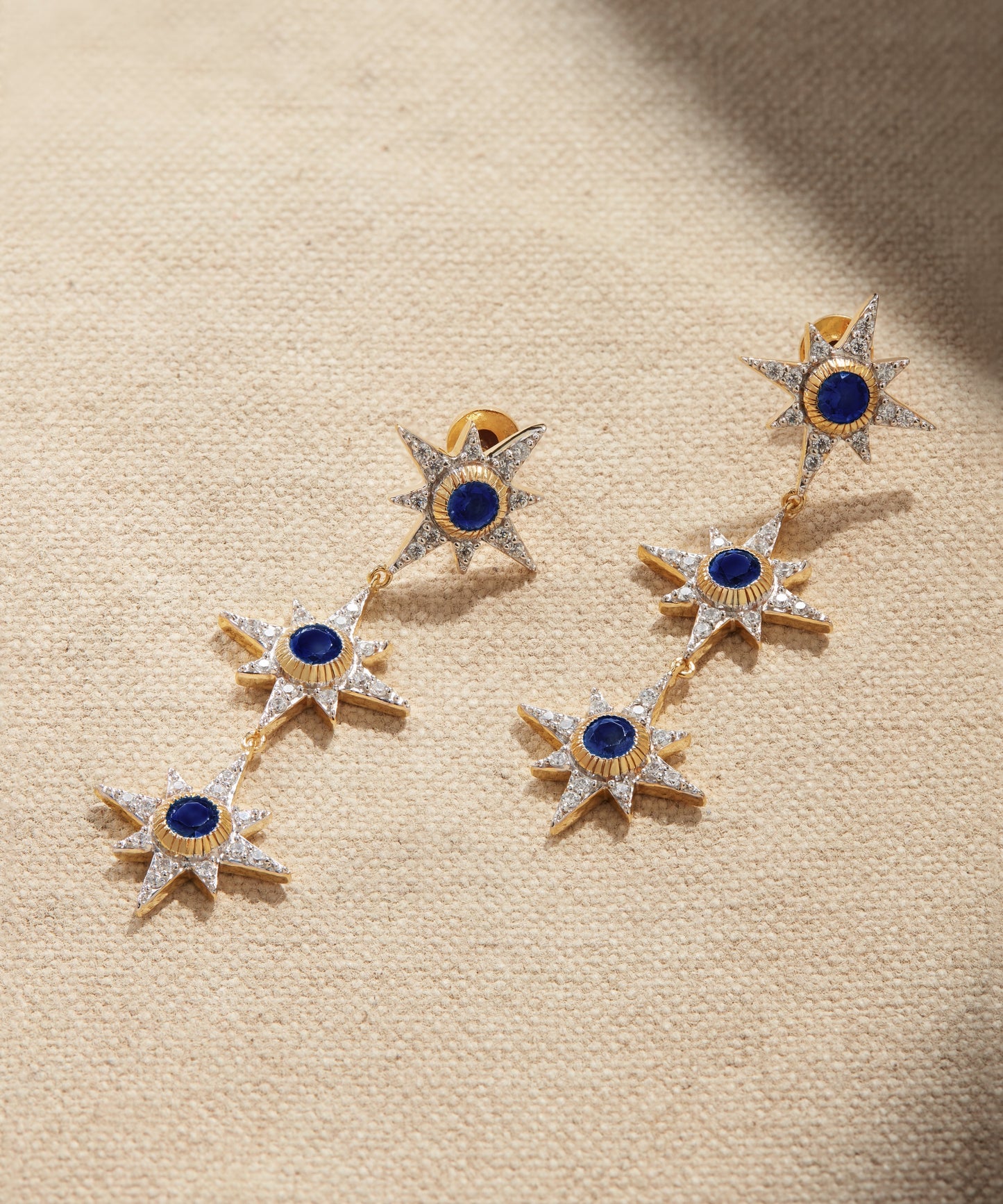 LYRA Statement Earrings - Sapphire