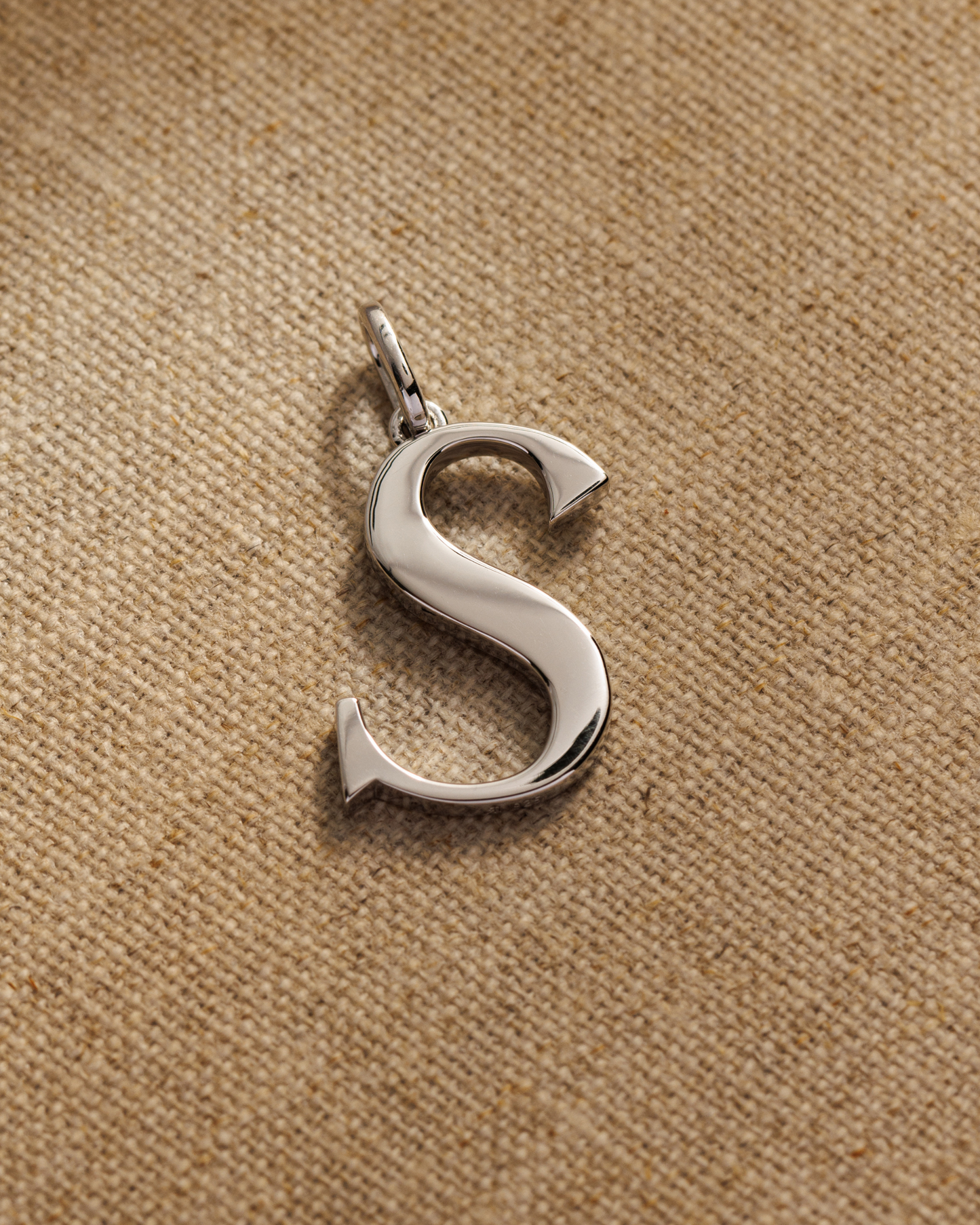 Solid silver alphabet initial pendants
