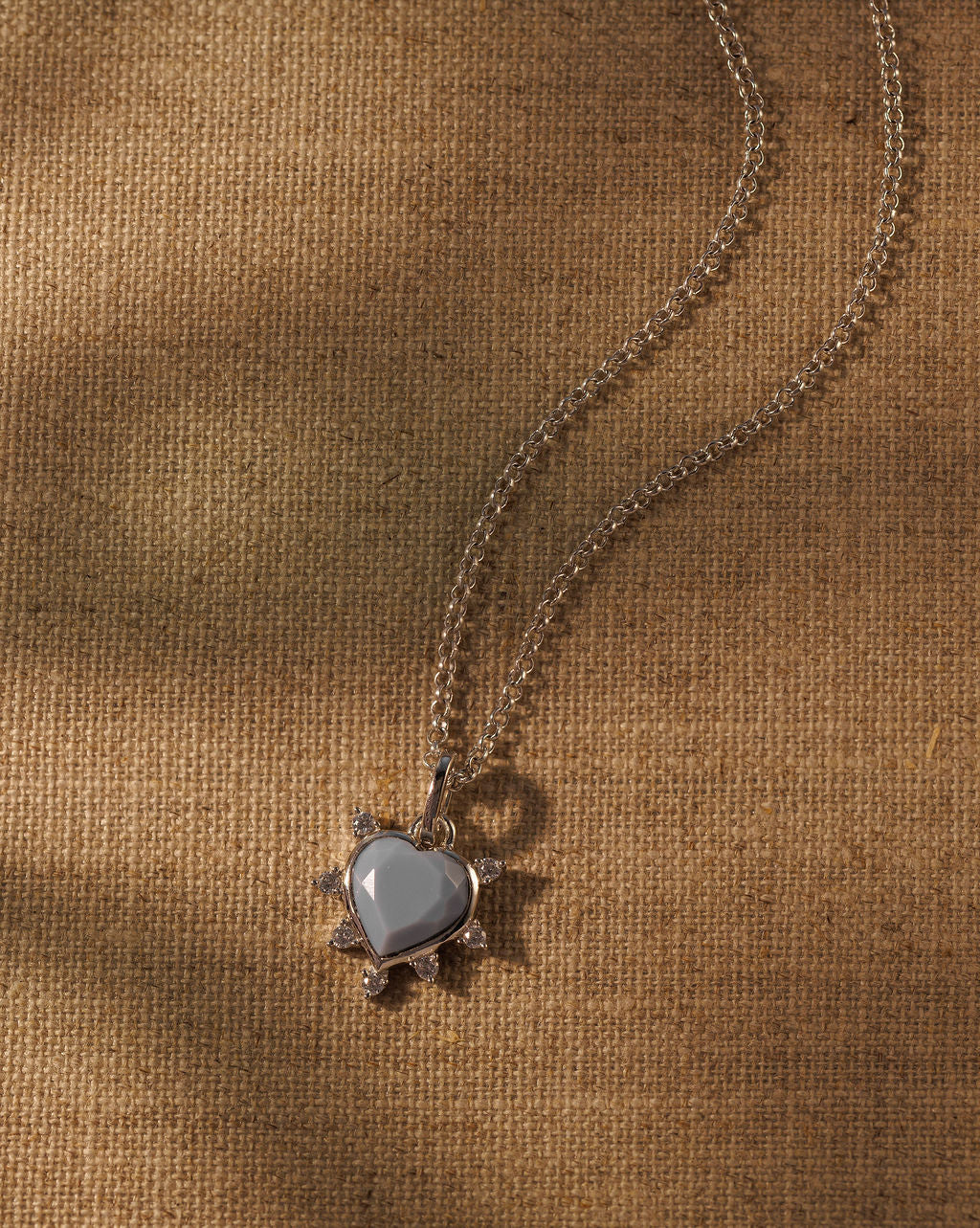 IONA Heart Pendant - Blue Opal