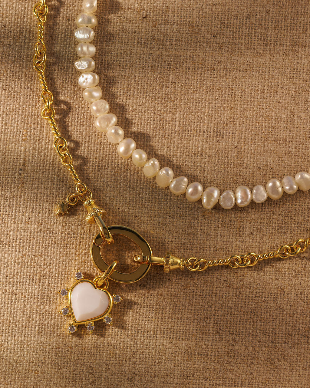 IONA Heart Pendant - White Opal