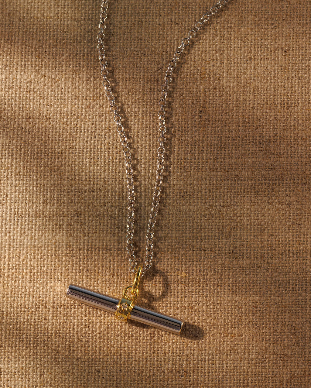 LUCY T-Bar Pendant - Mixed Metal
