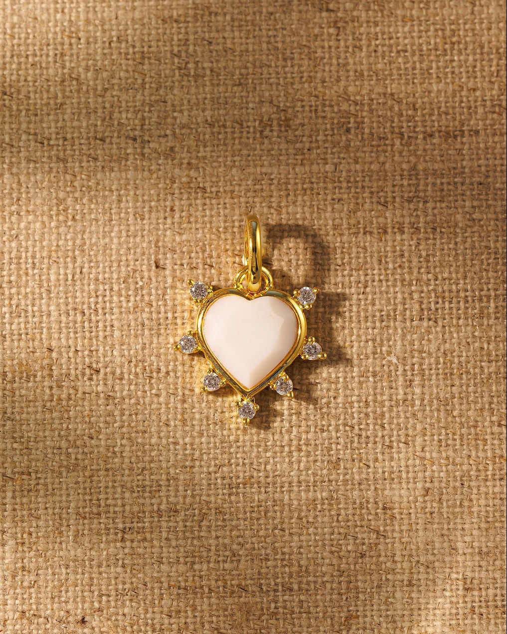 IONA Heart Pendant - White Opal