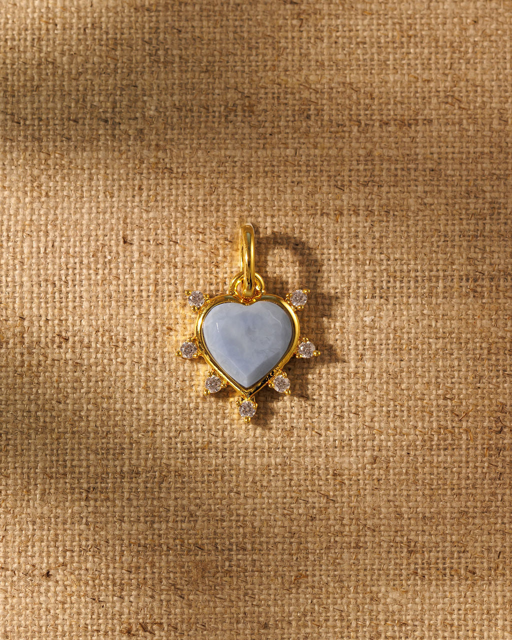 IONA Heart Pendant - Blue Opal