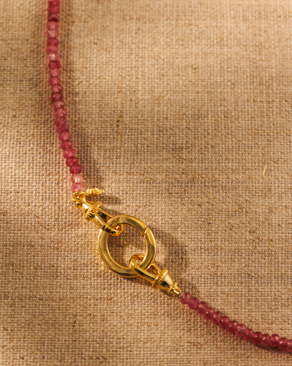 ROSA Pomegranate Quartz Necklace