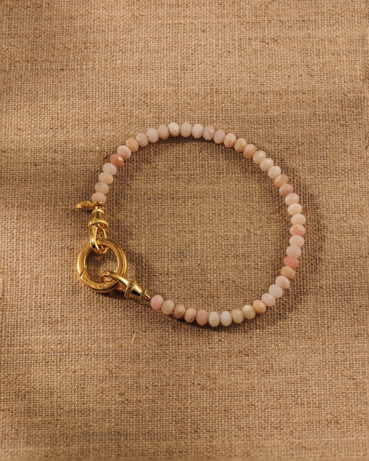SIA Pink Opal Beaded Bracelet