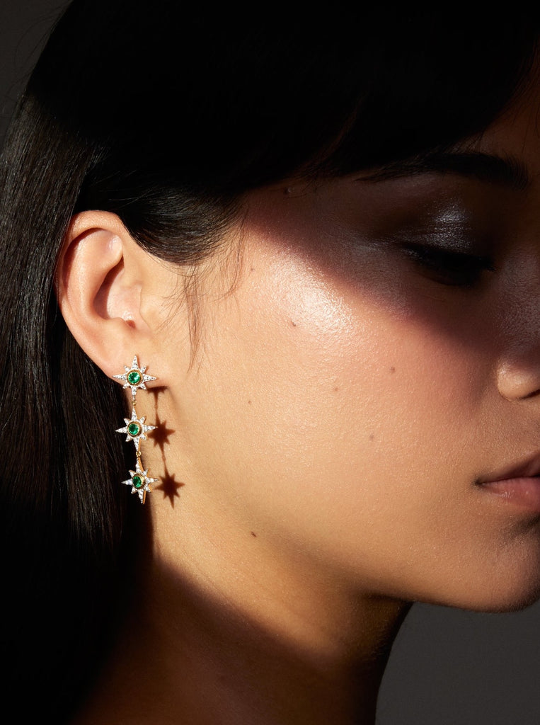 LYRA Statement Earrings - Emerald