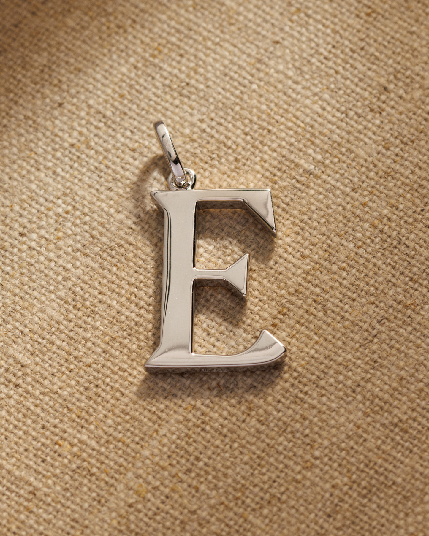 Solid silver alphabet initial pendants