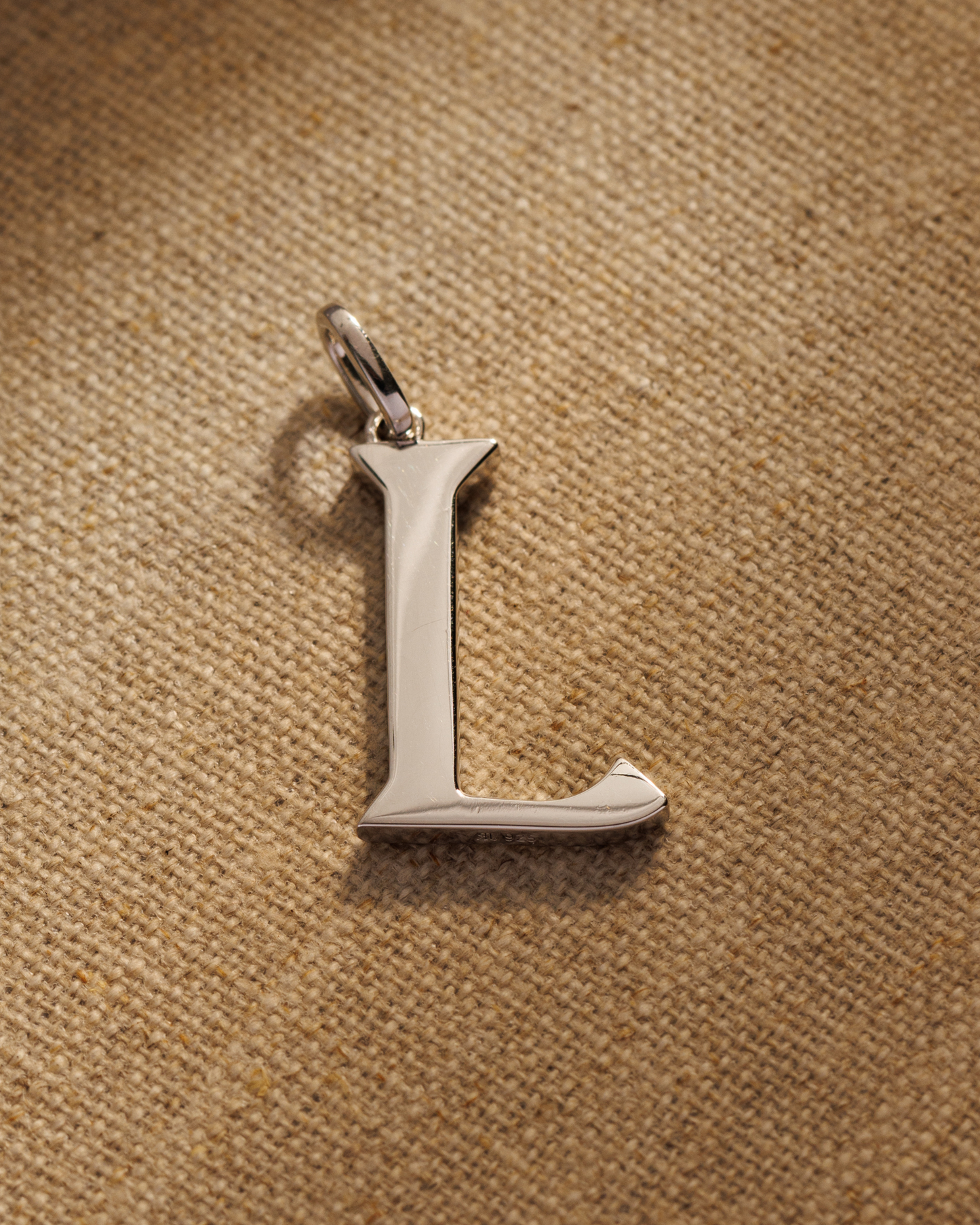Solid silver alphabet initial pendants