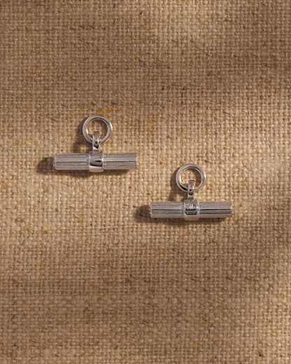 Silver Lexi crystal T-bar earring charms