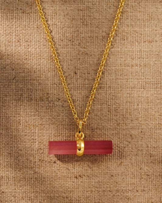 PINK T-BAR / IVY Necklace Set