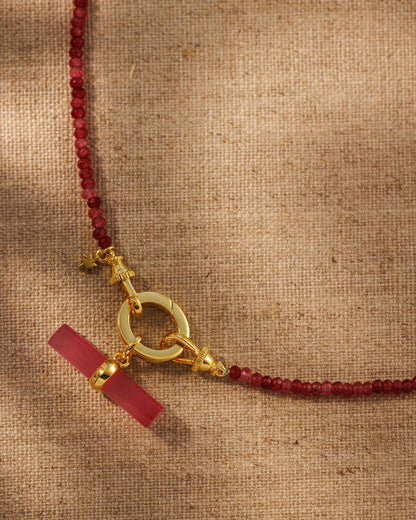 ROSA / PINK T-BAR Necklace Set