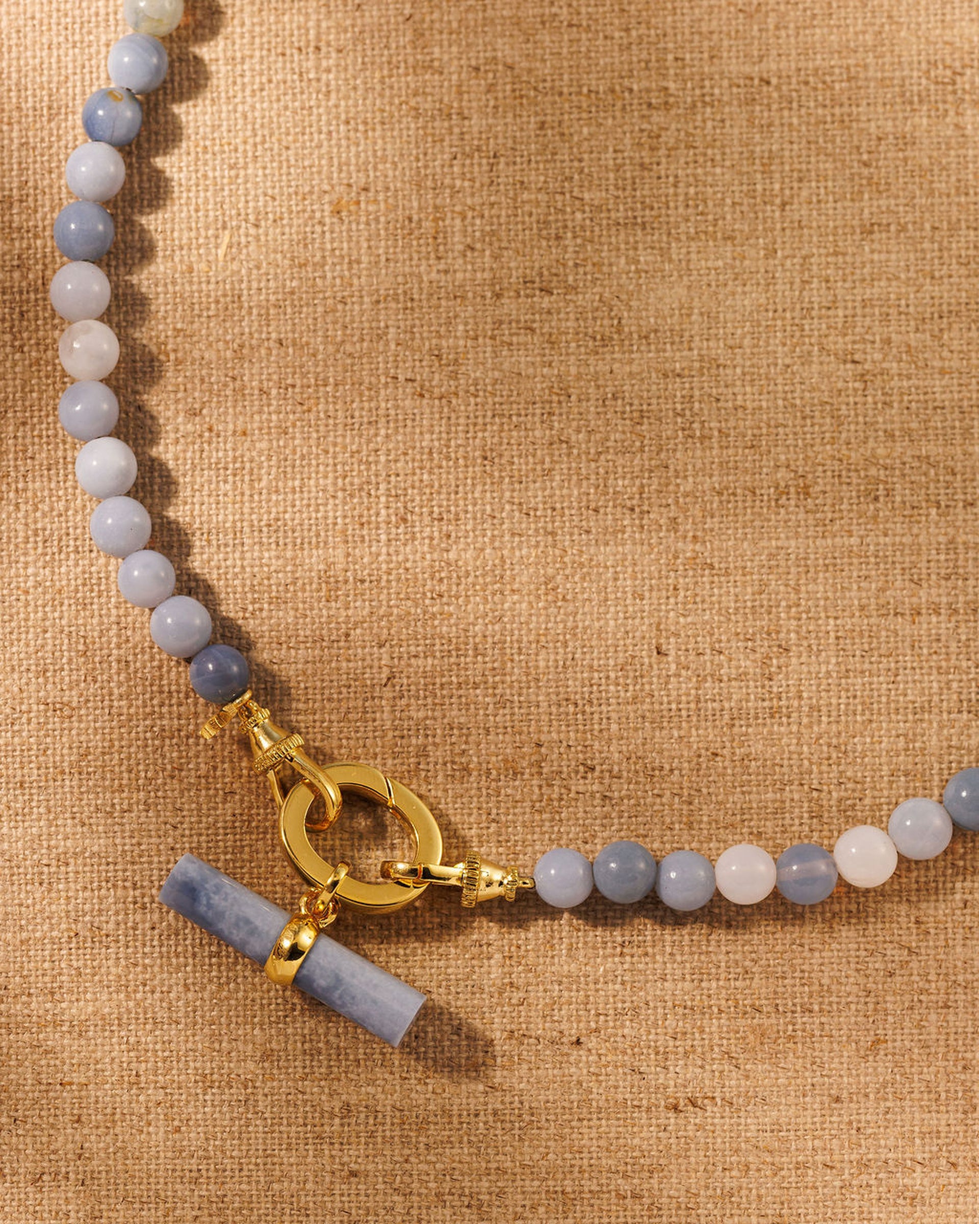 T-Bar Pendant -  Peruvian Blue Opal