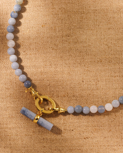 T-Bar Pendant -  Peruvian Blue Opal