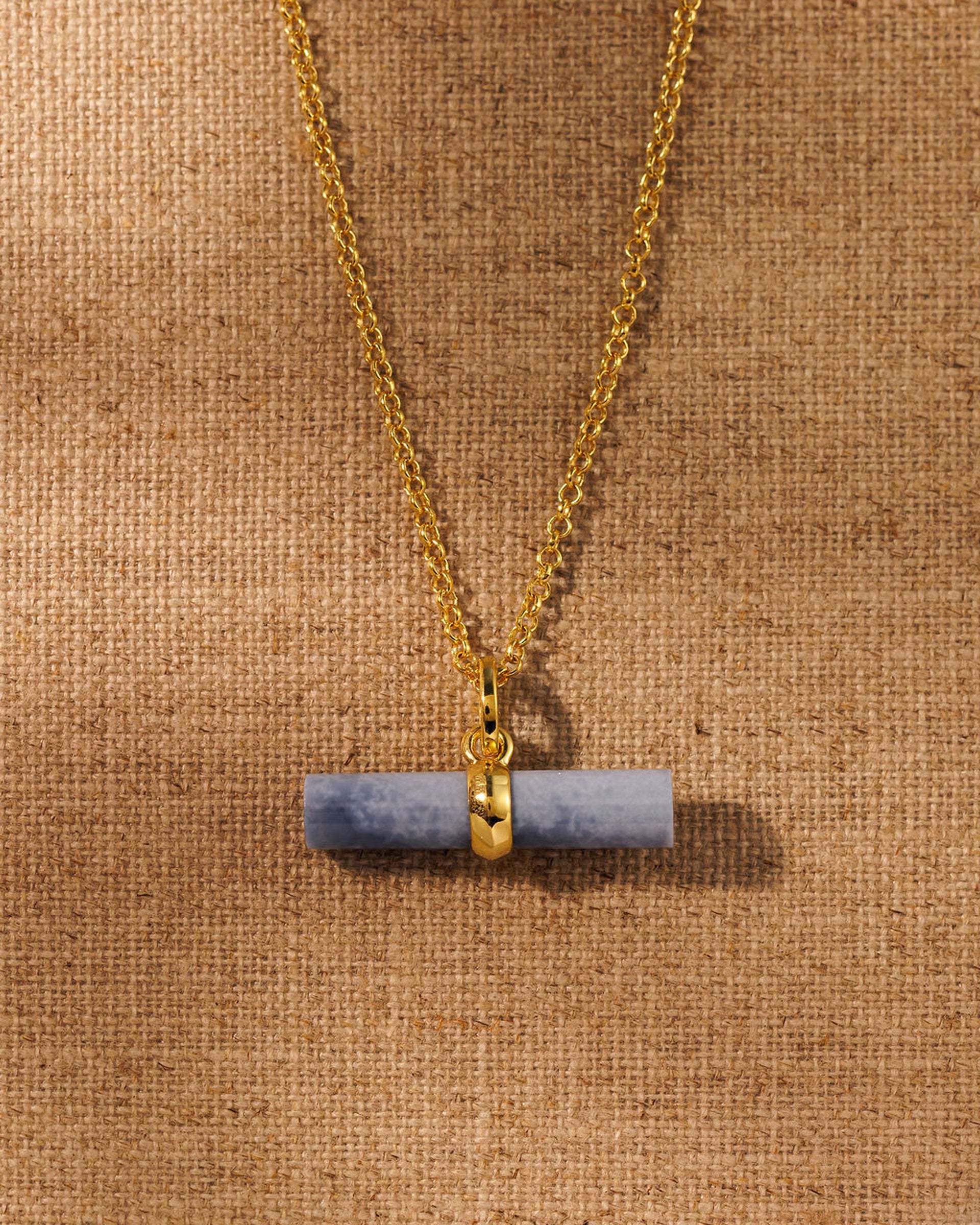 T-Bar Pendant -  Peruvian Blue Opal