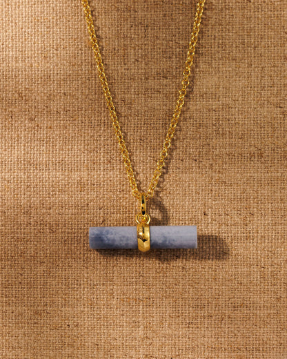 T-Bar Pendant -  Peruvian Blue Opal