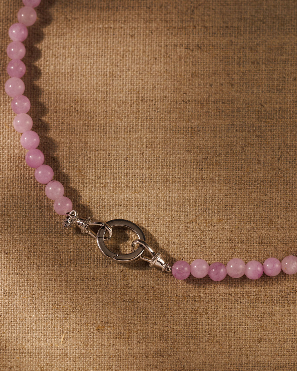 LILA Jade Beaded Necklace - Silver