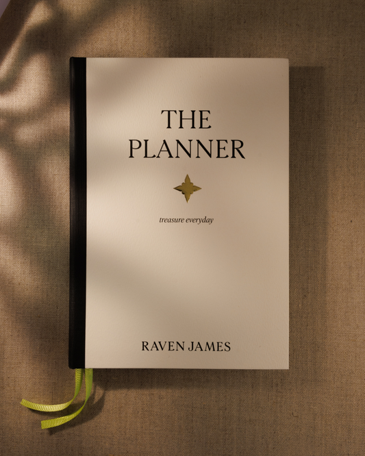 Raven James planner notebook with weekly and daily planning pages