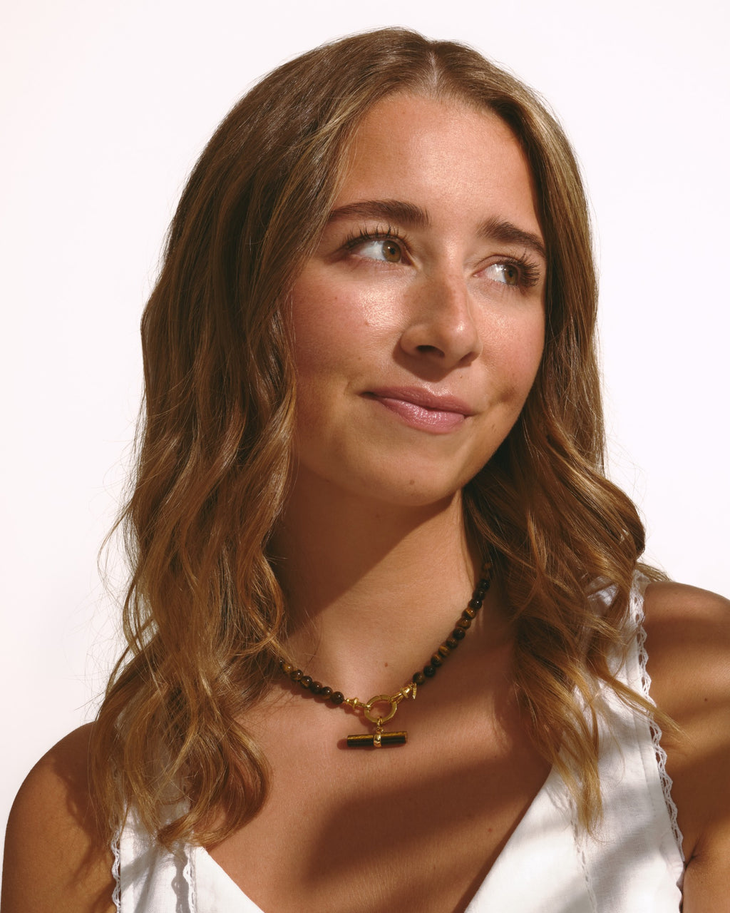 TAWNY Tigers Eye Beaded Necklace