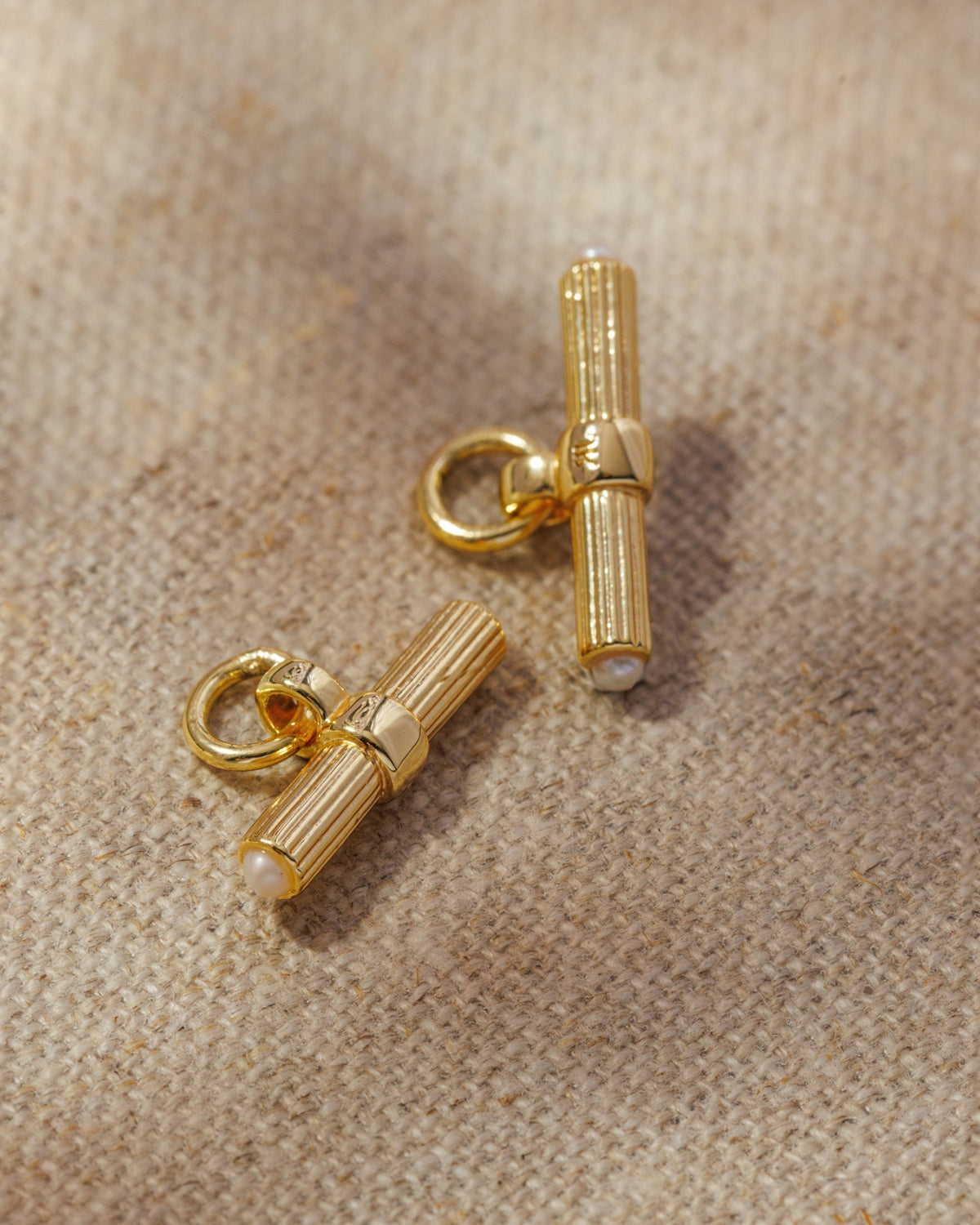 LIBBY pearl T-bar earring charms