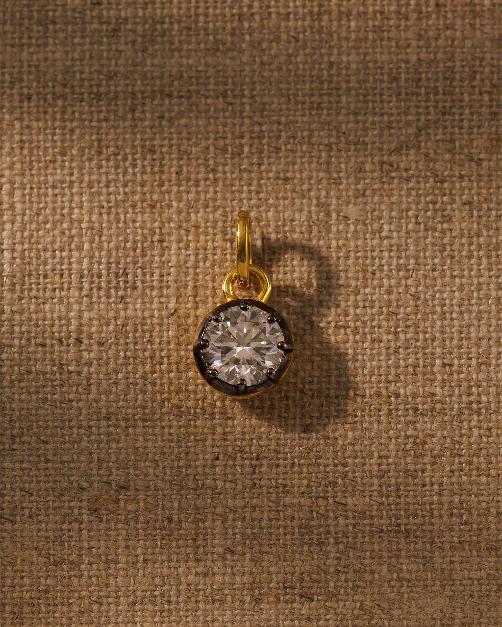 ODETTE round moissanite solitaire pendant