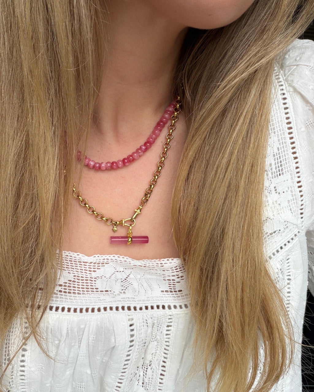 PALOMA Strawberry Quartz Necklace