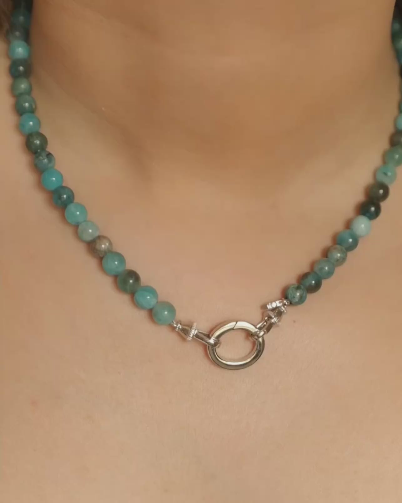AZURA Gemstone Necklace - Silver