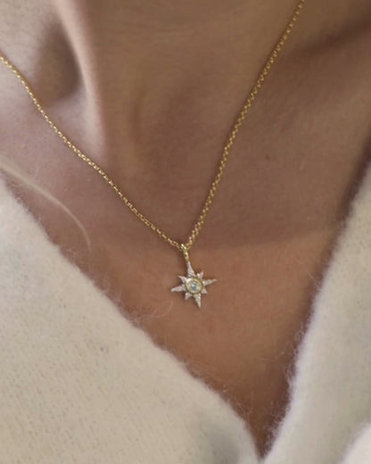 NORTH STAR NECKLACE - Aqua