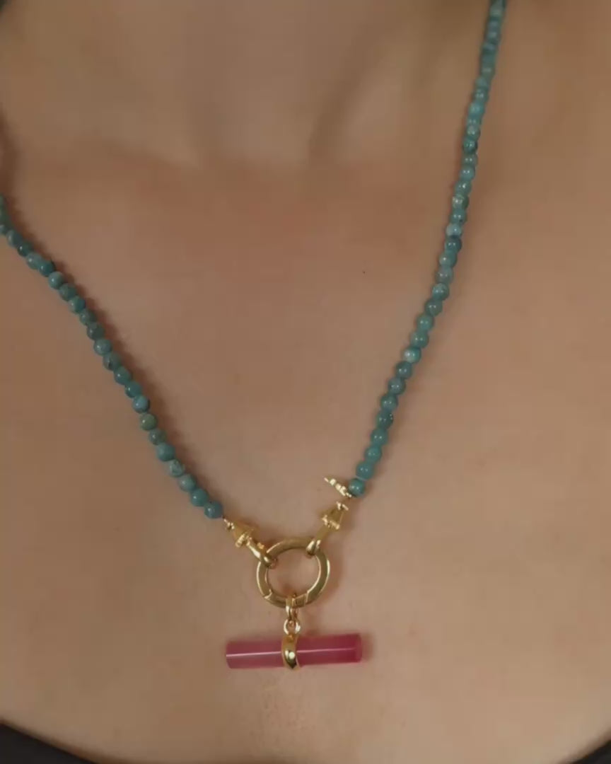 ALLY / Pink Quartz T-Bar Set