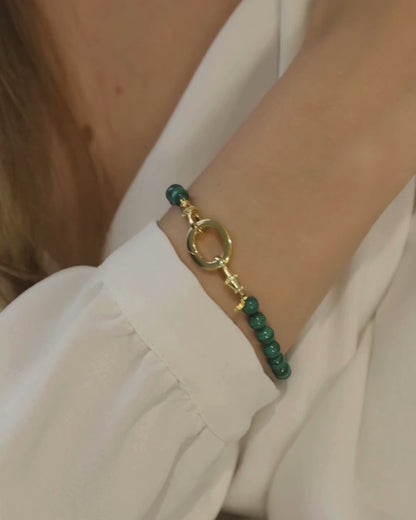 FEARNE / FARRAH Malachite Beaded Set