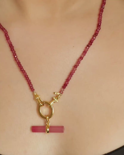 ROSA / PINK T-BAR Necklace Set
