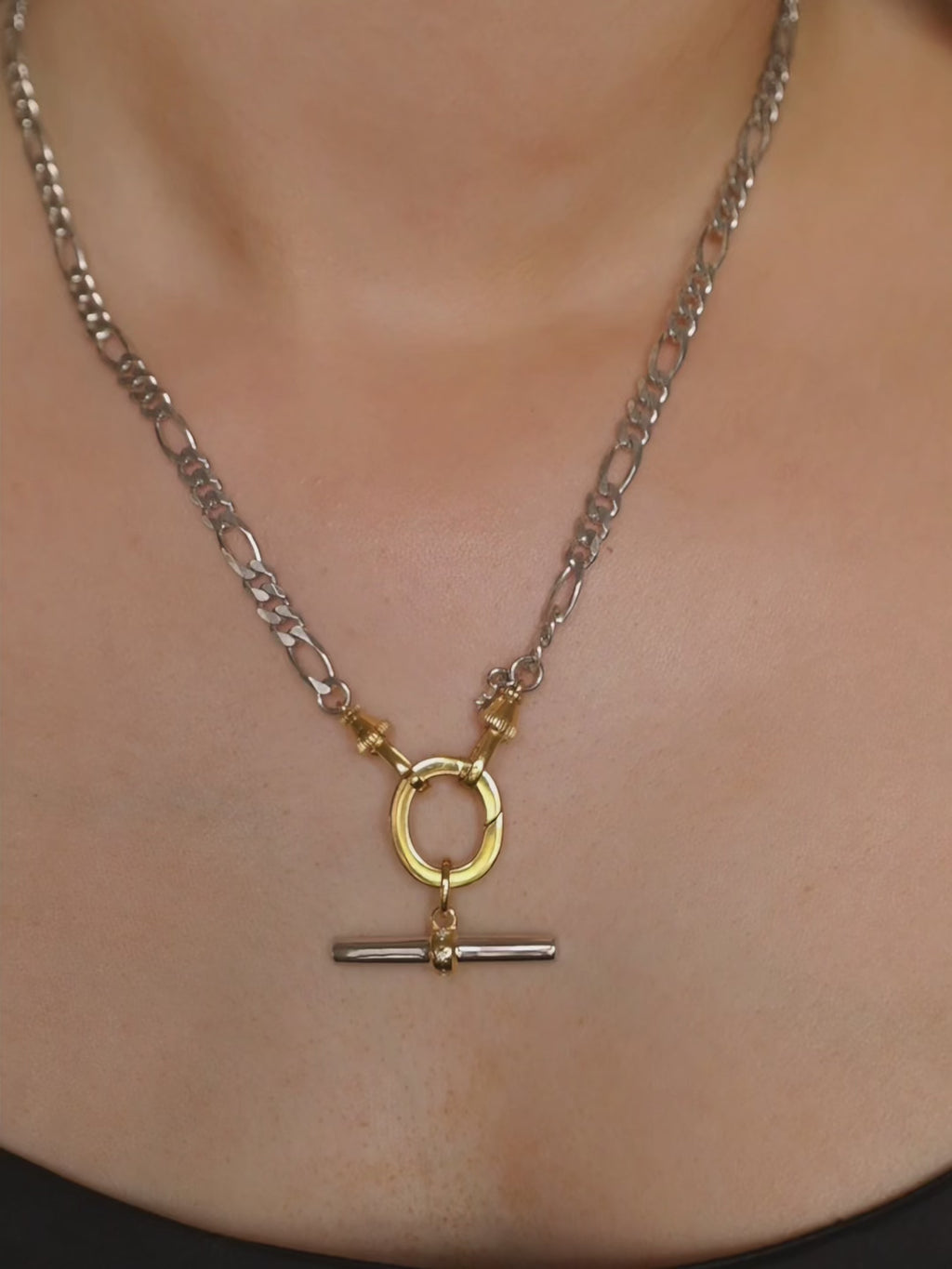 RIVER / LUCY Mixed Metal Necklace Set