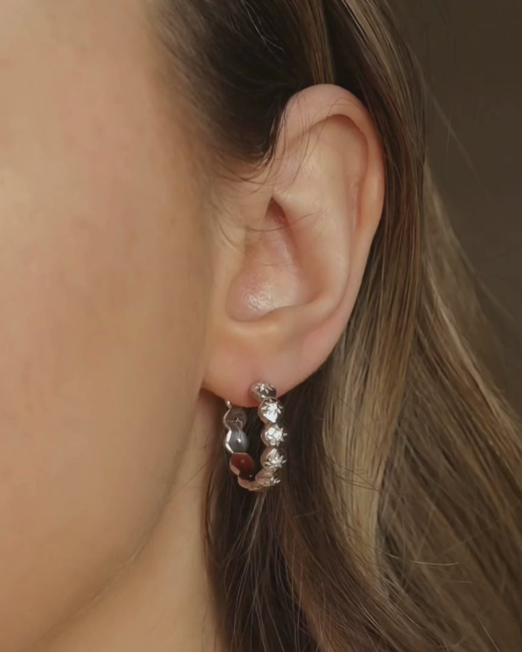 LAYLA Hoop Earrings - Silver