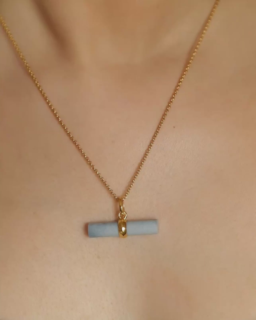 BLUE T-BAR / IVY Necklace Set